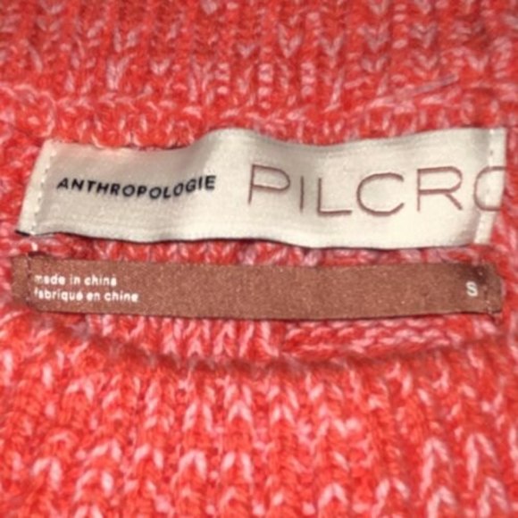Pilcro Anthropologie Jasmine Oversize Cable Knit Sweater Women's Size Small Pink - Picture 4 of 7